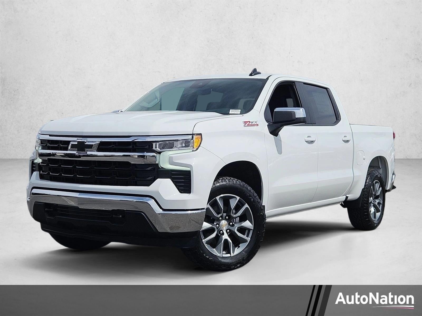 2026 Chevrolet Silverado 1500 LT in Summit White — front three-quarter view